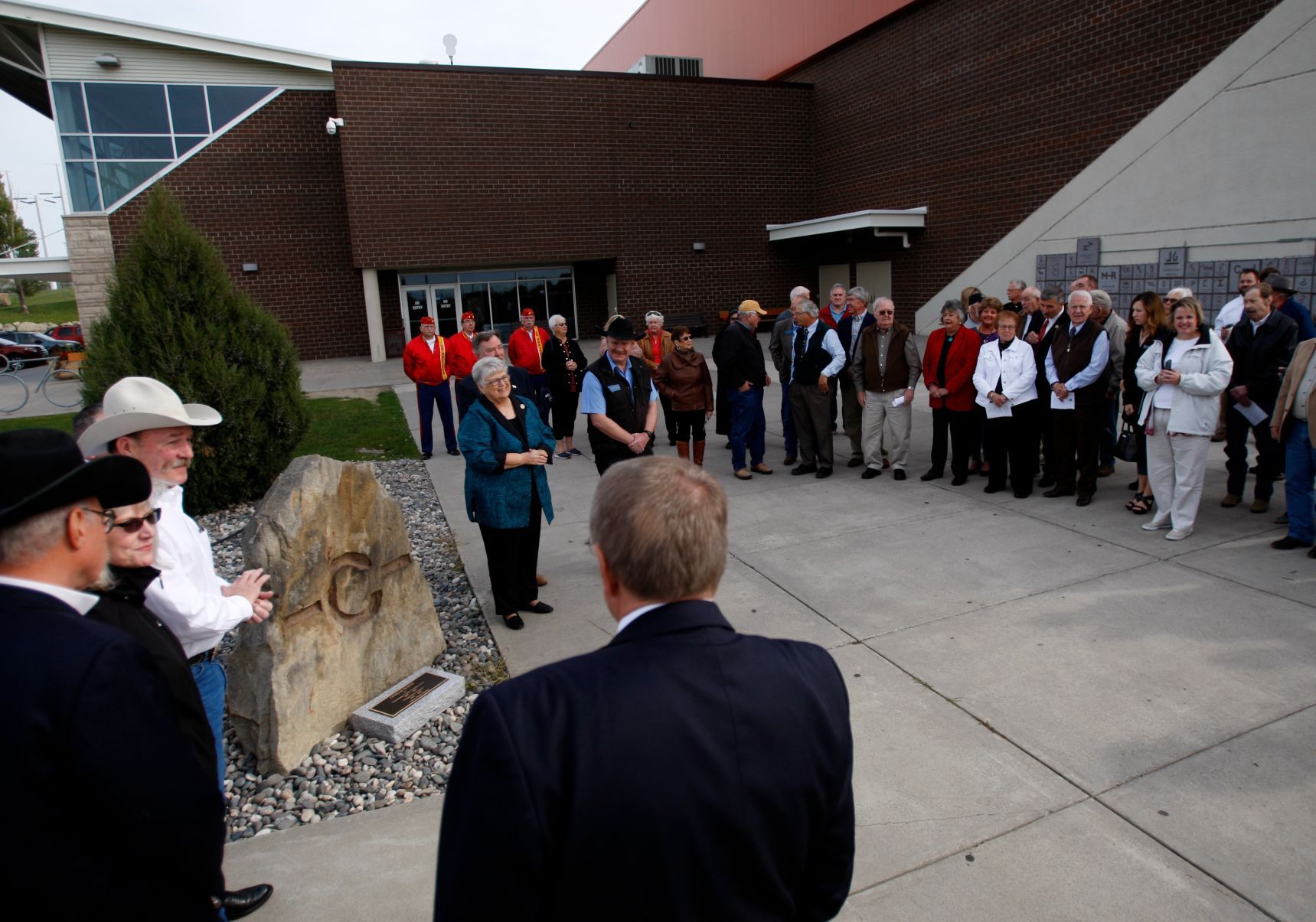 Conrad Burns memorial -C- brand rock